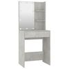 vidaXL Dressing Table Set with LED Concrete Grey Engineered Wood