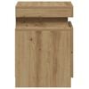 vidaXL Bedside Cabinets with LED 2 pcs Artisian Oak 35x39x55 cm Engineered Wood