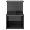 vidaXL Bedside Cabinet High Gloss Grey 35x35x55 cm Engineered Wood