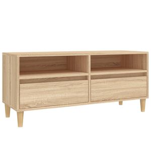 vidaXL TV Cabinet Sonoma Oak 100x34.5x44.5 cm Engineered Wood
