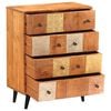vidaXL Chest of Drawers 60x30x75 cm Solid Acacia Wood