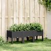 vidaXL Garden Planter with Legs Black 120x40x42 cm PP