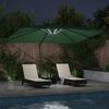 vidaXL Umbrella Green 352 x 251 x 265 cm Polyester and Aluminium