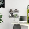 vidaXL Wall Shelf 2 pcs Concrete Grey 80x11.5x18 cm Engineered Wood