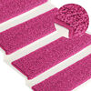 vidaXL Stair Mats 15 pcs 65x21x4 cm Pink Rectangular Edge