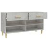 vidaXL Shoe Cabinet Concrete Grey 102x35x55 cm Engineered Wood