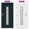 vidaXL Front Door Anthracite 88 x 200 cm PVC