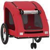 vidaXL Pet Bike Trailer Red Oxford Fabric and Iron