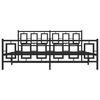 vidaXL Metal Bed Frame without Mattress with Footboard Black 183x213cm