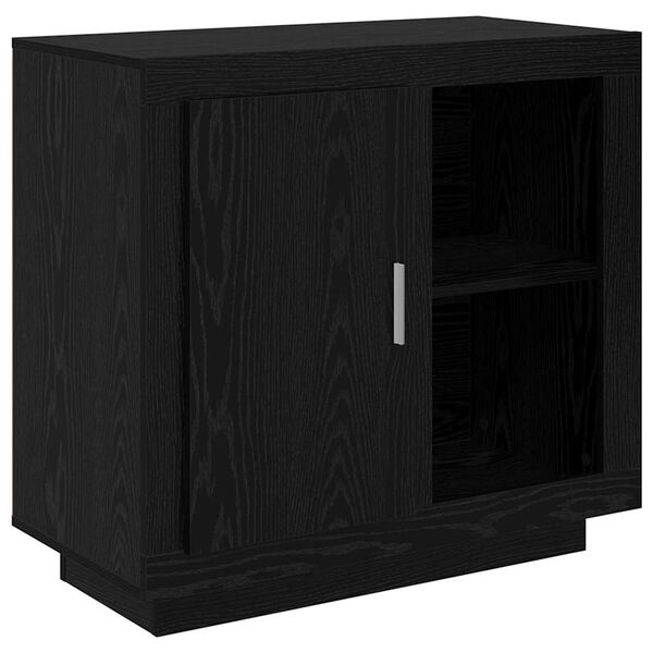 vidaXL Sideboard Black Oak 80 x 40 x 75 cm Engineered Wood