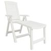 vidaXL Sun Lounger White Plastic