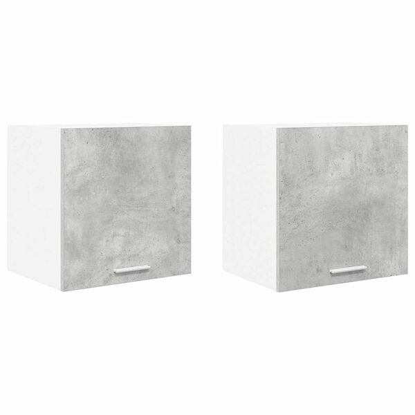 vidaXL Hanging Cabinet 2 pcs Concrete Grey and White 40 x 31 x 40 cm