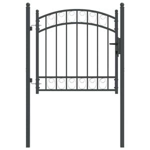 vidaXL Fence Gate EMMEN 104 x 86 cm Lockable Powder-coated steel Grey