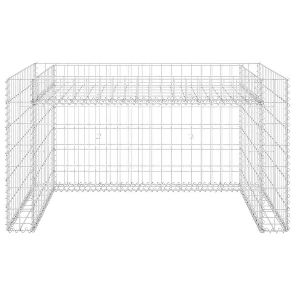 vidaXL Lawn Mower Garage with Raised Bed 110x80x60 cm Steel Wire