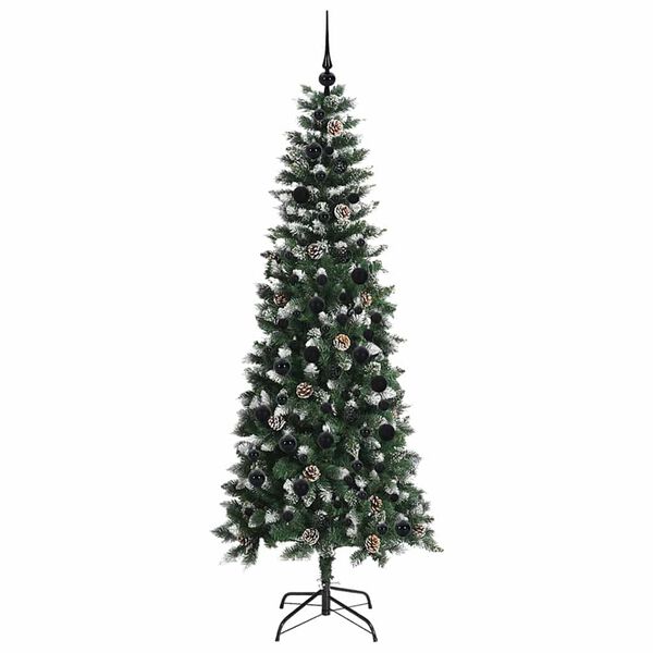 vidaXL Artificial Christmas Tree with 300 LEDs with Stand Green 210 cm