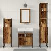 vidaXL Bathroom Furniture Set with Door 4 pcs Old wood Engineered wood