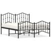 vidaXL Metal Bed Frame without Mattress with Footboard&nbsp;Black 140x200cm
