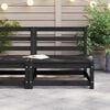 vidaXL Garden Middle Sofa Black Solid Wood Pine