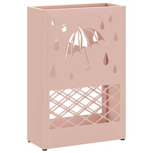 vidaXL Umbrella Stand Pink 28 x 12 x 41 cm Steel