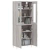 vidaXL Highboard Grey Sonoma 69.5x34x180 cm Engineered Wood