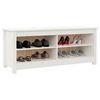 vidaXL Shoe Bench White 110x38x45.5 cm Solid Wood Pine