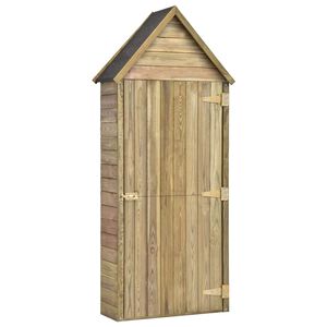 vidaXL Garden Tool Shed with Door 69,5x32x178 cm Impregnated Pinewood