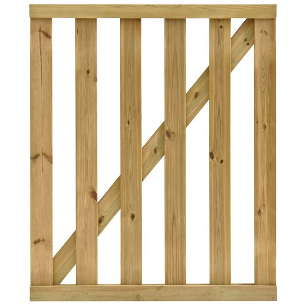 vidaXL Garden Slats Gate Impregnated Pinewood 100x120 cm
