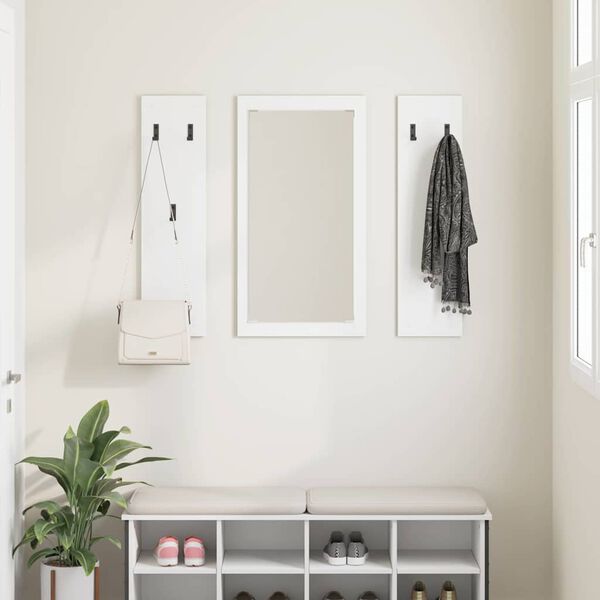vidaXL Wall-Mounted Coat Rack White 96 x 1.5 x 90 cm Engineered wood