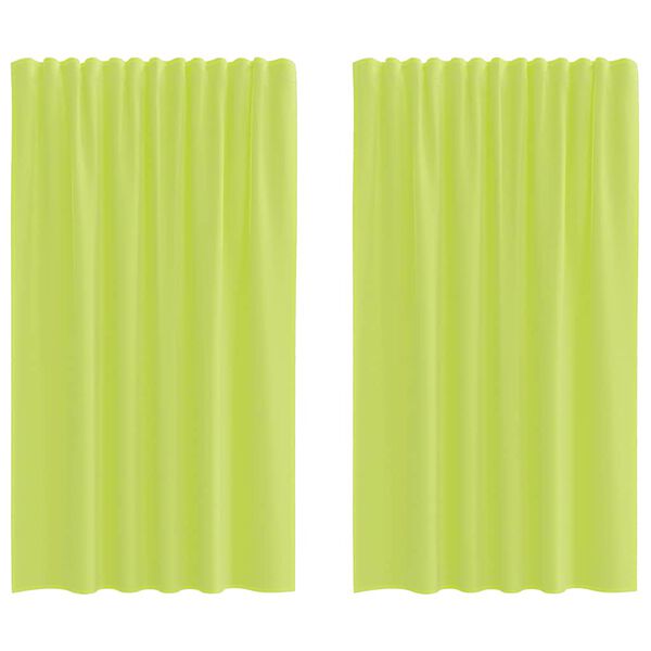 vidaXL Voile Curtains with Rod Pockets 2 pcs Apple Green