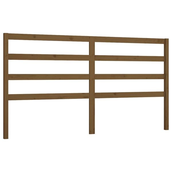 vidaXL Bed Headboard Honey Brown 206x4x100 cm Solid Wood Pine