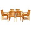 vidaXL Garden Dining Set 9 pcs Brown Solid Acacia Wood