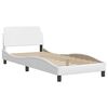 vidaXL Bed Frame without Mattress "Zadar" White 100x203 cm Faux Leather