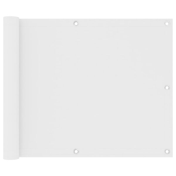 vidaXL Balcony Screen White 75x500 cm Oxford Fabric