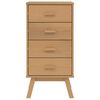 vidaXL Bedside Cabinet OLDEN Brown Solid Wood Pine