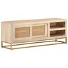 vidaXL TV Cabinet 110x30x40 cm Solid Wood Mango and Iron