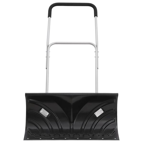 vidaXL Snow Shovel with Extendable Handle Black 66 cm Blade Steel