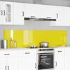 vidaXL Kitchen Backsplash 2 pcs Yellow 110 x 50 cm Tempered Glass