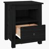 vidaXL Bedside Cabinets 2 pcs Black 40x35x49 cm Solid Wood Pine