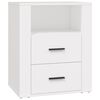 vidaXL Bedside Cabinet White 50x36x60 cm Engineered Wood