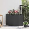 vidaXL Corner Planter Black 60 x 60 x 50 cm Steel