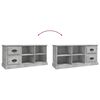 vidaXL TV Cabinet Concrete Grey 102x35.5x47.5 cm Engineered Wood