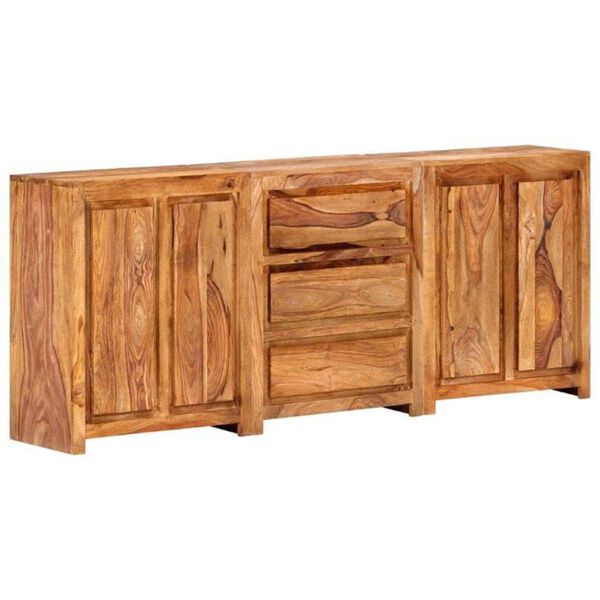 vidaXL Sideboard with 3 Drawers and 4 Doors Solid Wood