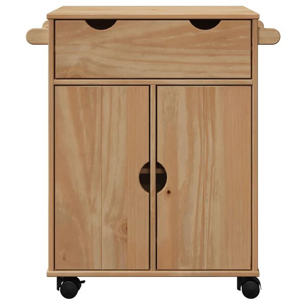 vidaXL Kitchen Trolley OTTA 59x45x80 cm Solid Wood Pine