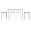 vidaXL Nesting Tables 3 pcs White Solid Wood Pine
