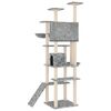 vidaXL Cat Tree with Sisal Scratching Posts Light Grey 191 cm