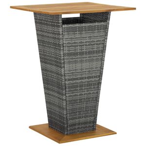 vidaXL Bar Table | Grey, Natural Wood