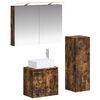 vidaXL Bathroom Furniture Set 4 pcs Smoked Oak
