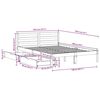 vidaXL Bed Frame without Mattress 140x190 cm Solid Wood Pine