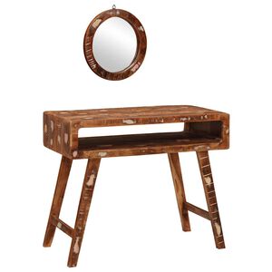 vidaXL Dressing Table Brown 90 x 76 x 45 cm Solid reclaim wood
