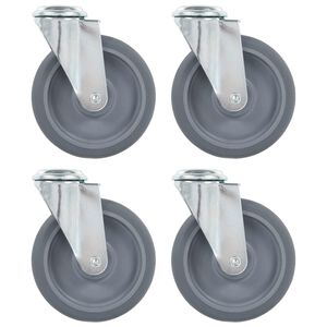 vidaXL Bolt Hole Swivel Casters 4 pcs 125 mm